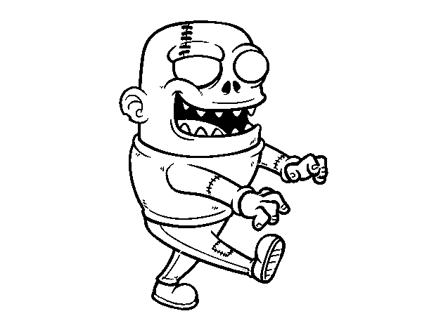 dibujo zombie para colorear