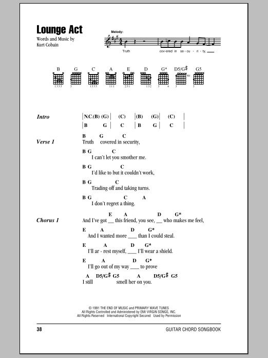 nirvana lounge act chords