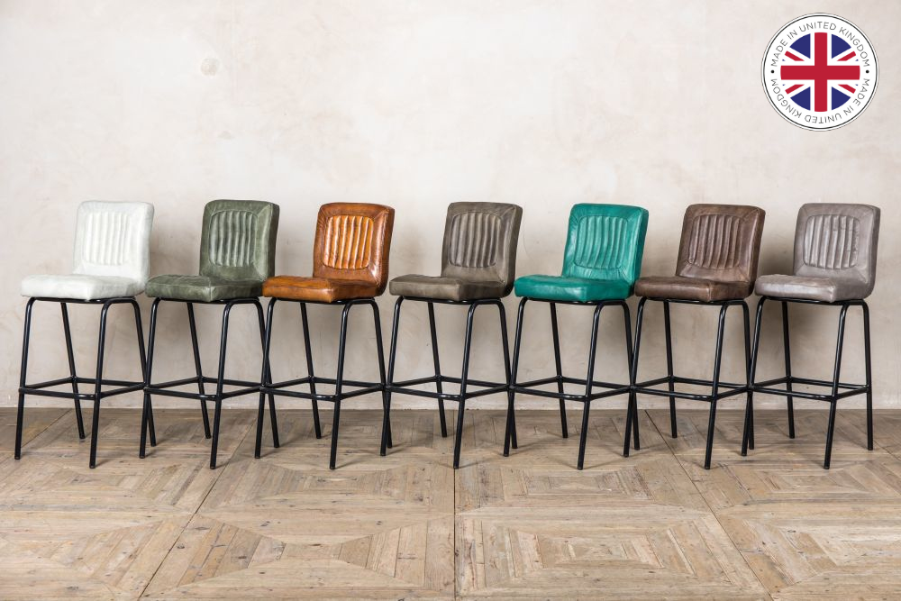 genuine leather bar stools