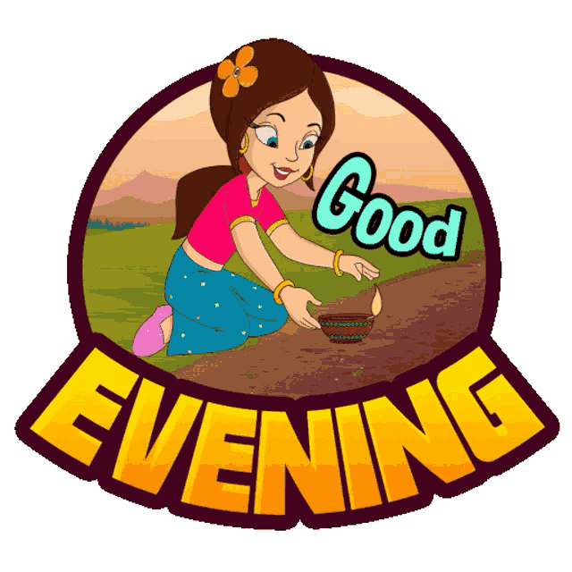 good evening sticker
