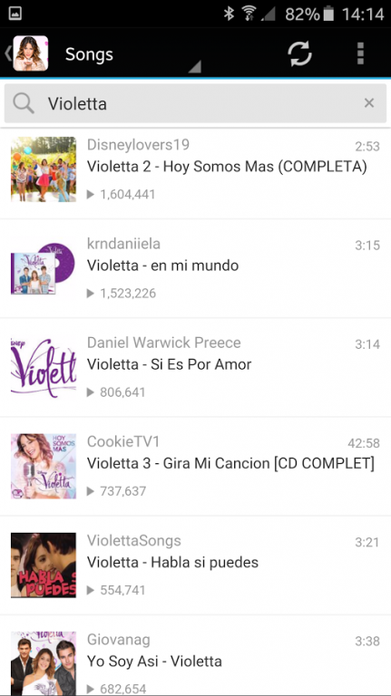 violetta songs list