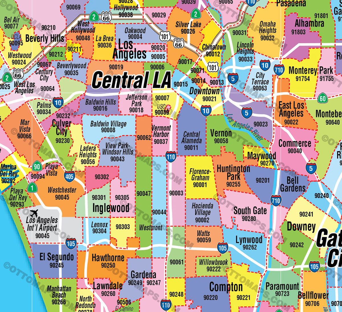 los angeles county zip codes