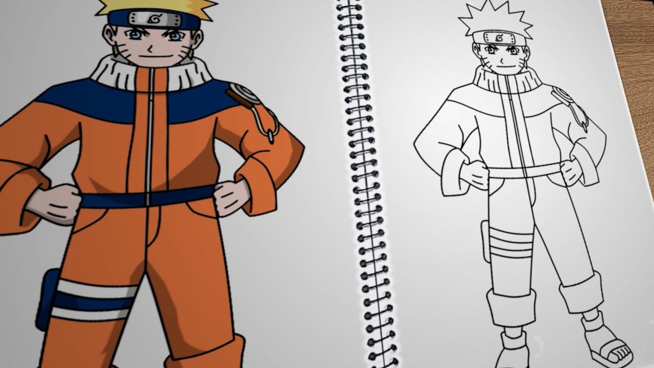 cómo dibujar el cuerpo de naruto