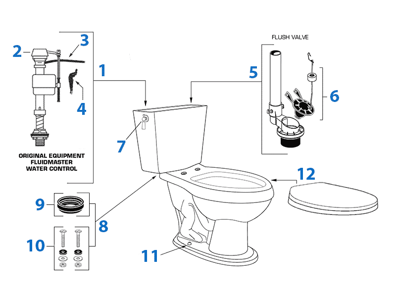 american standard toilet leaking