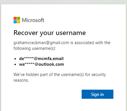 microsoft account email changed