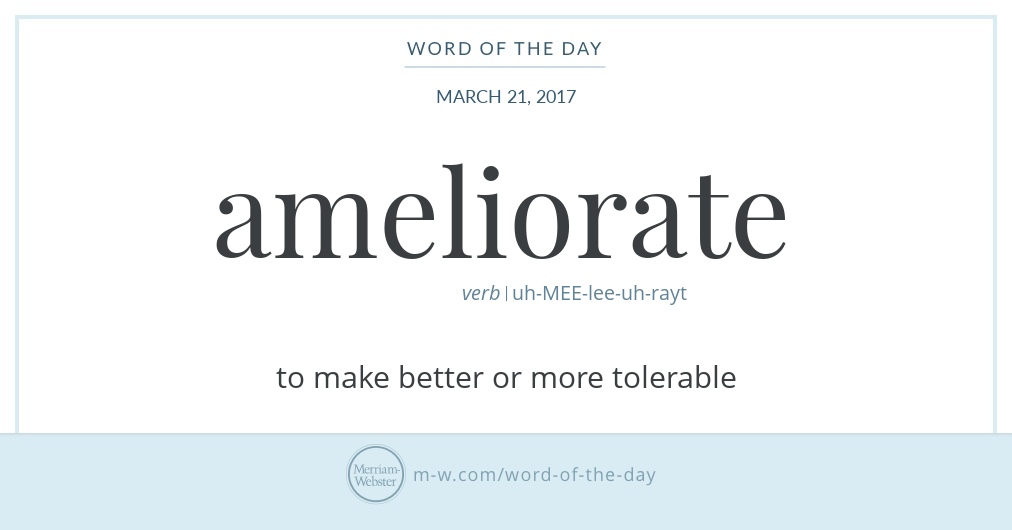 define ameliorated