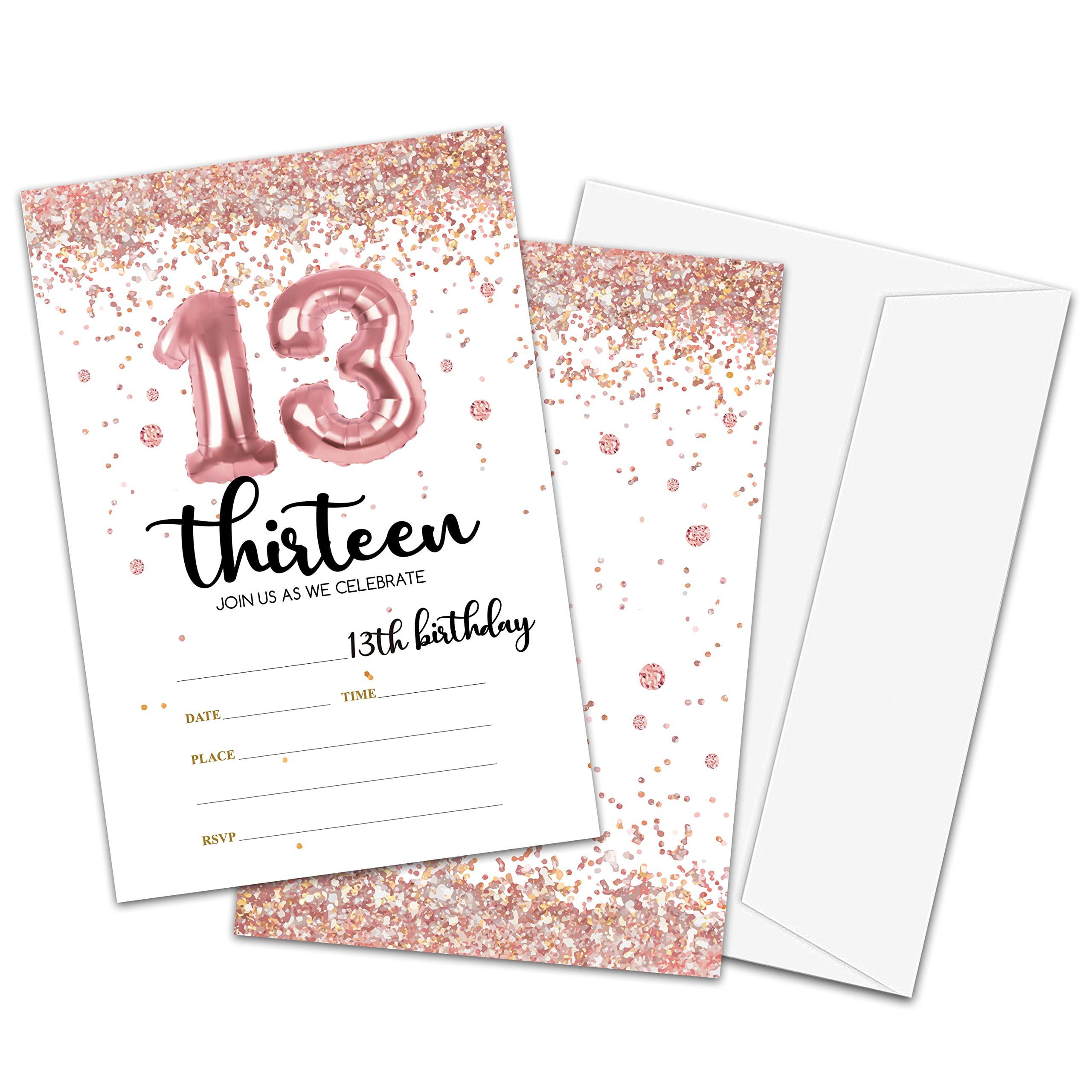 13th birthday invites