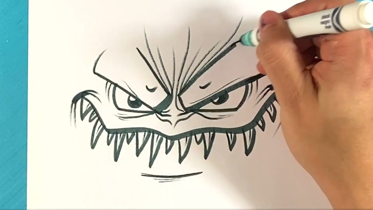 scary monster drawings