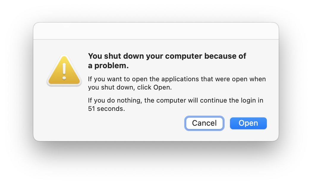 mac suddenly shut down