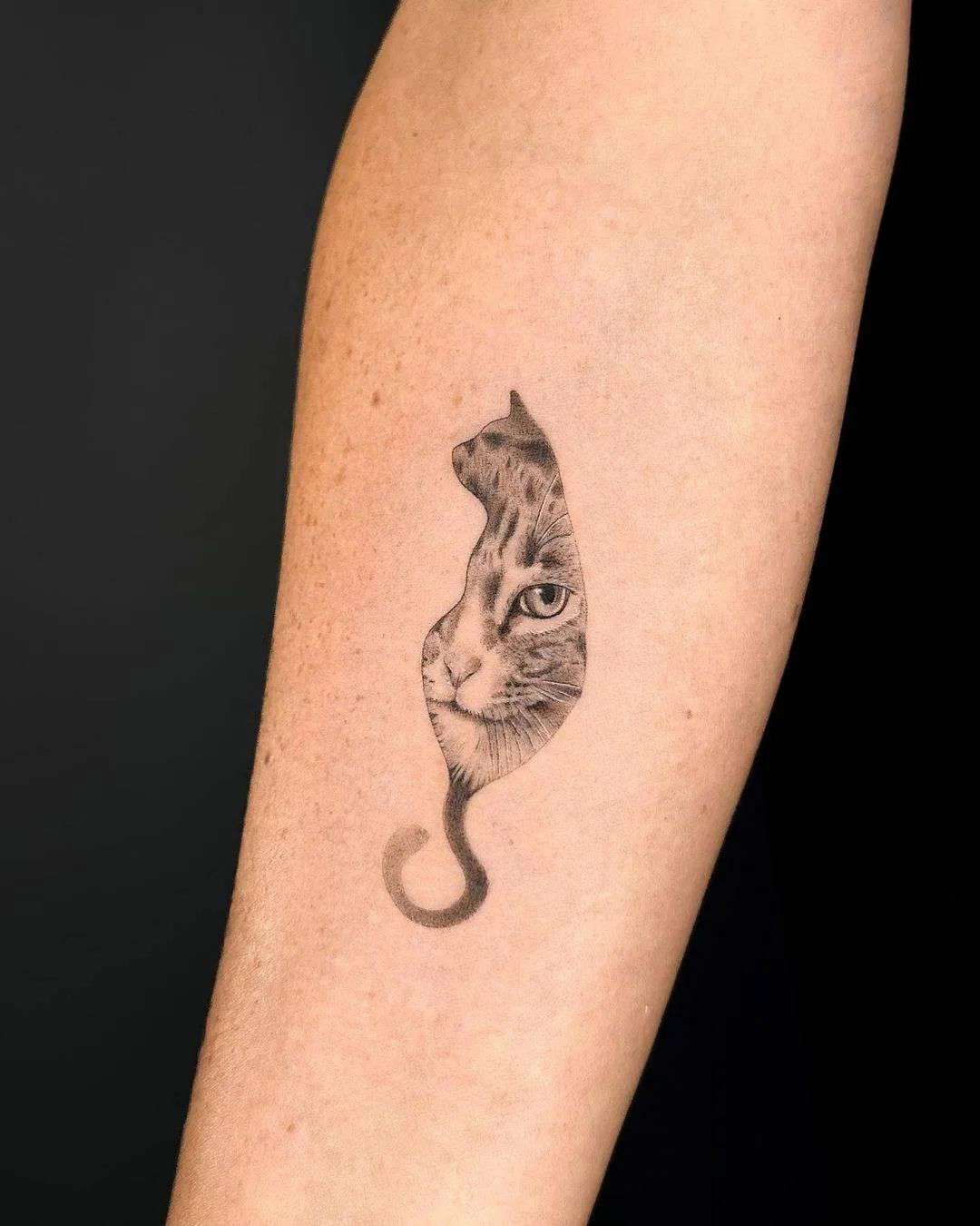 tatuajes de gatos sencillos