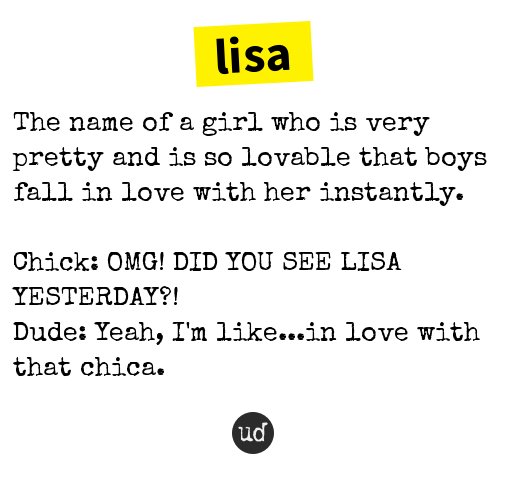 lisa urban dictionary