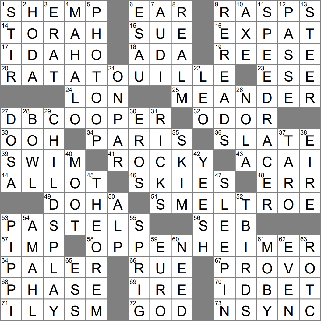 sylvesters rocky co star crossword