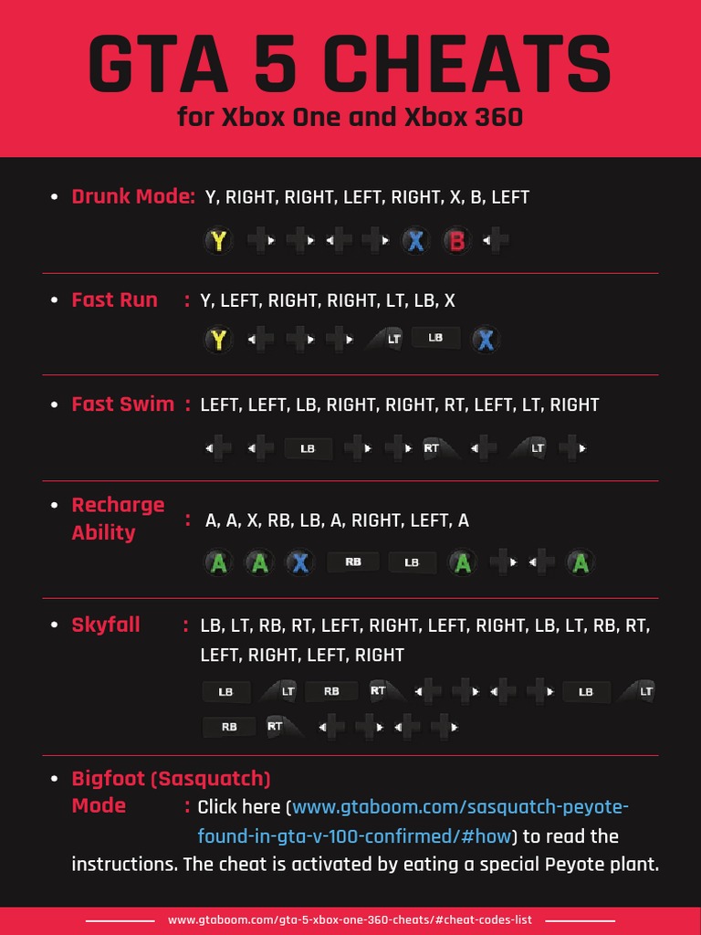 gta v cheats xbox one