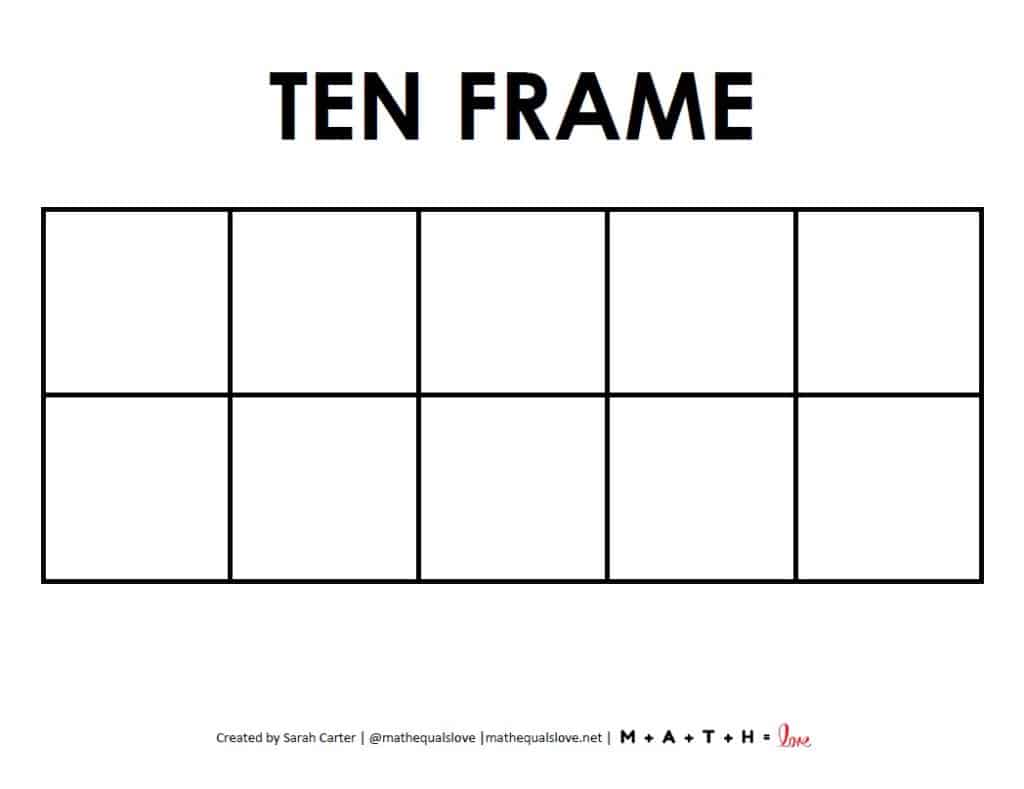 free printable ten frame