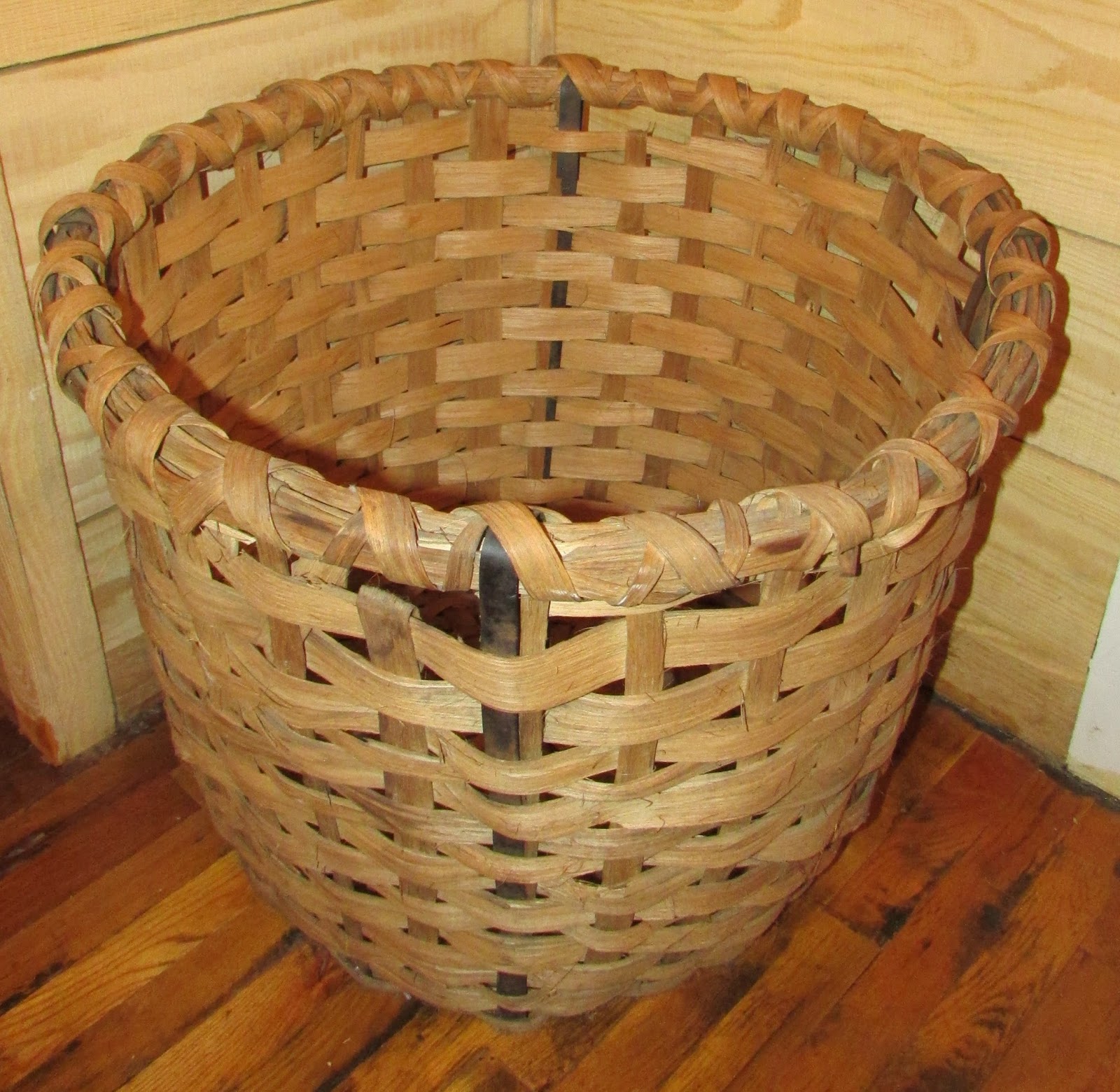 vintage cotton picking basket