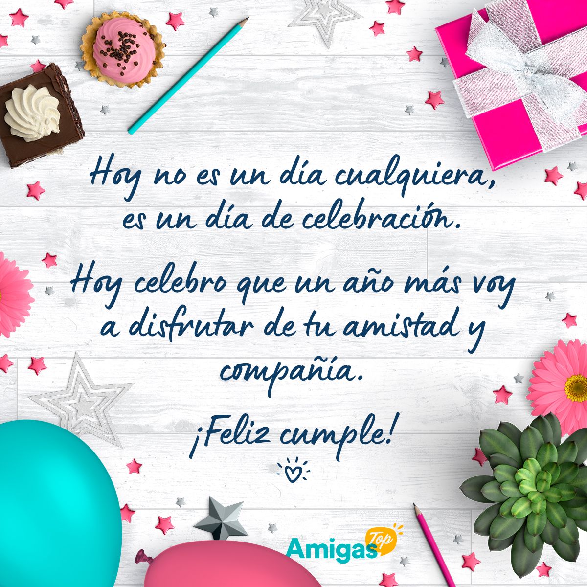 mensaje feliz cumpleaños amiga