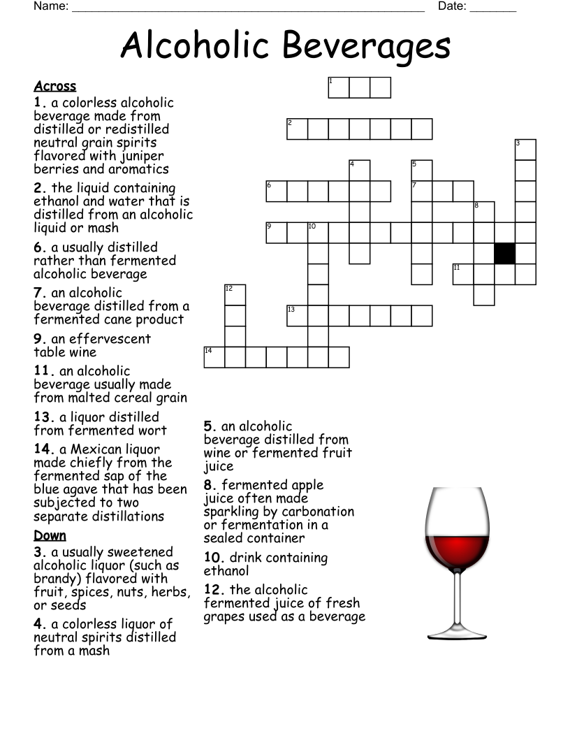 wineglass crossword clue