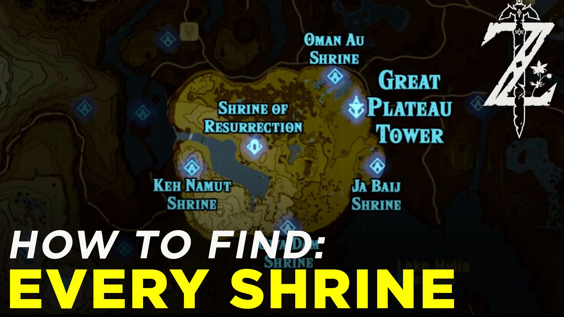 zelda breath of wild all shrine locations