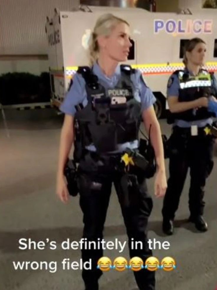 police woman meme explained