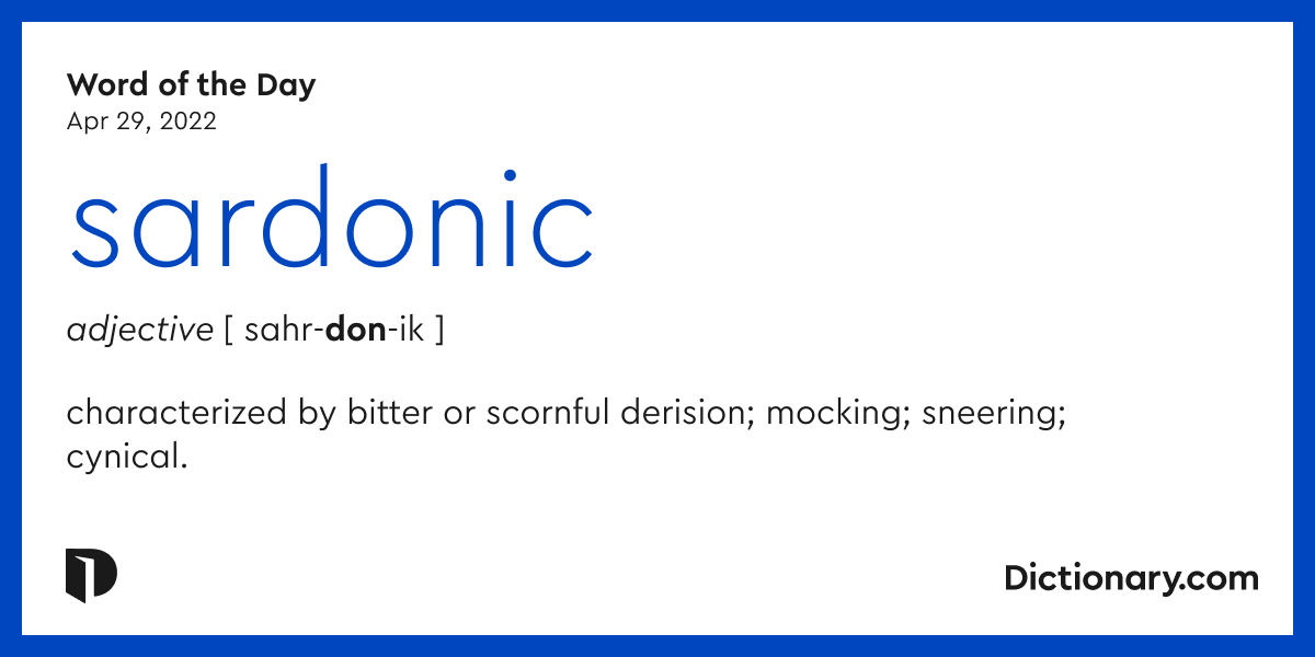 definition for sardonic