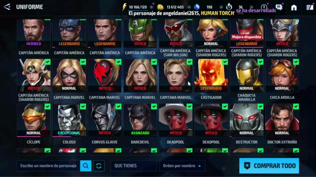 los mejores personajes de marvel future fight
