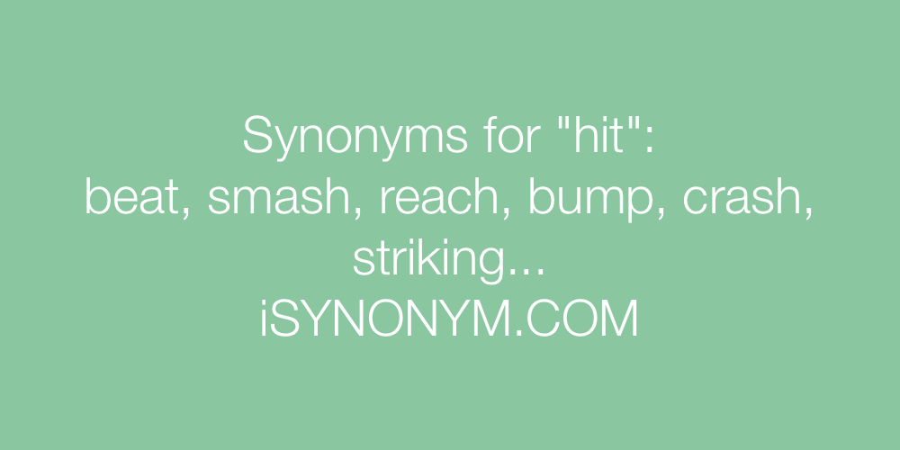 hit synonyms