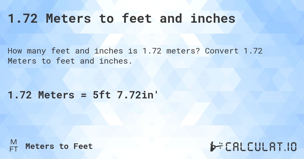 1.72 meters feet