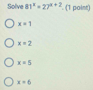 solve 81x 27x 2