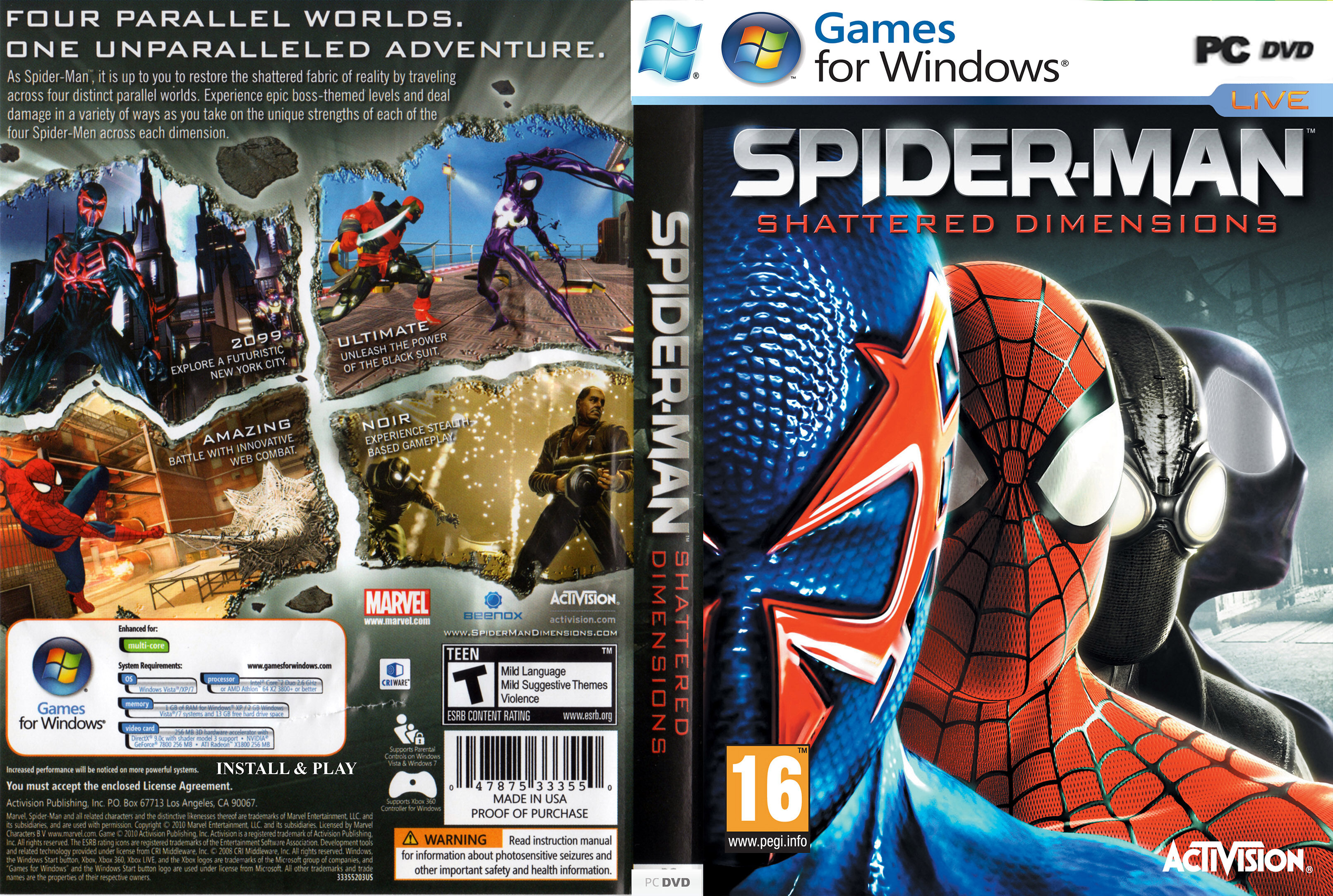 spider man shattered dimensions pc requirements