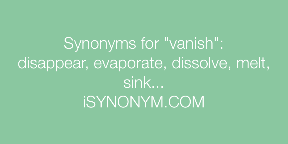 vanished synonym