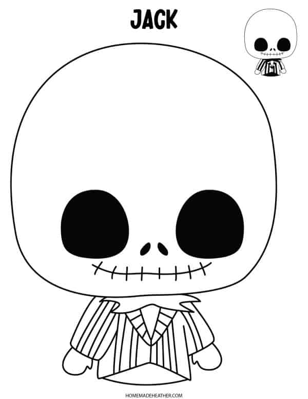 jack skellington coloring pages