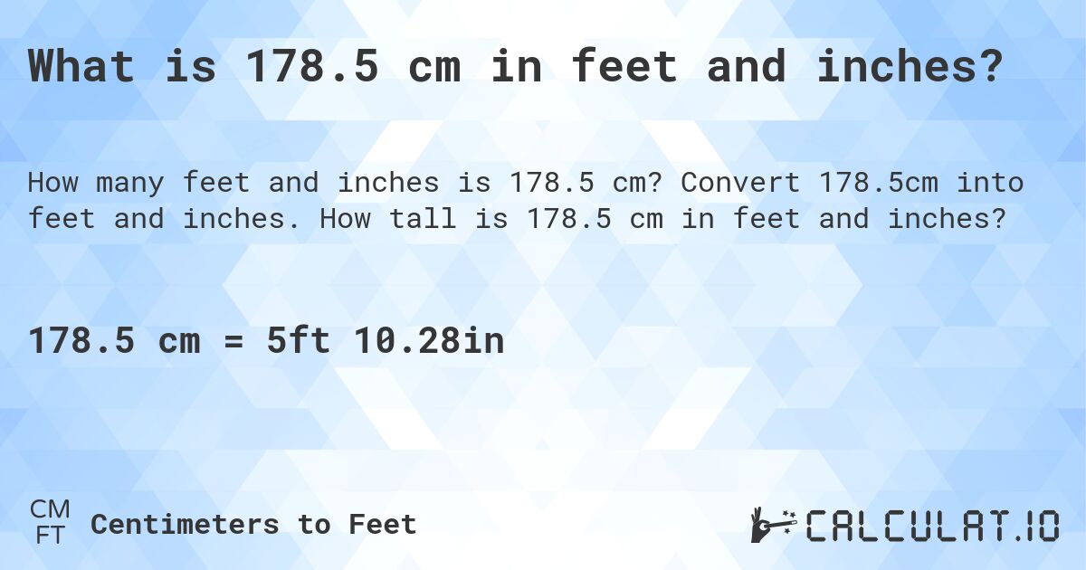 178cm in foot