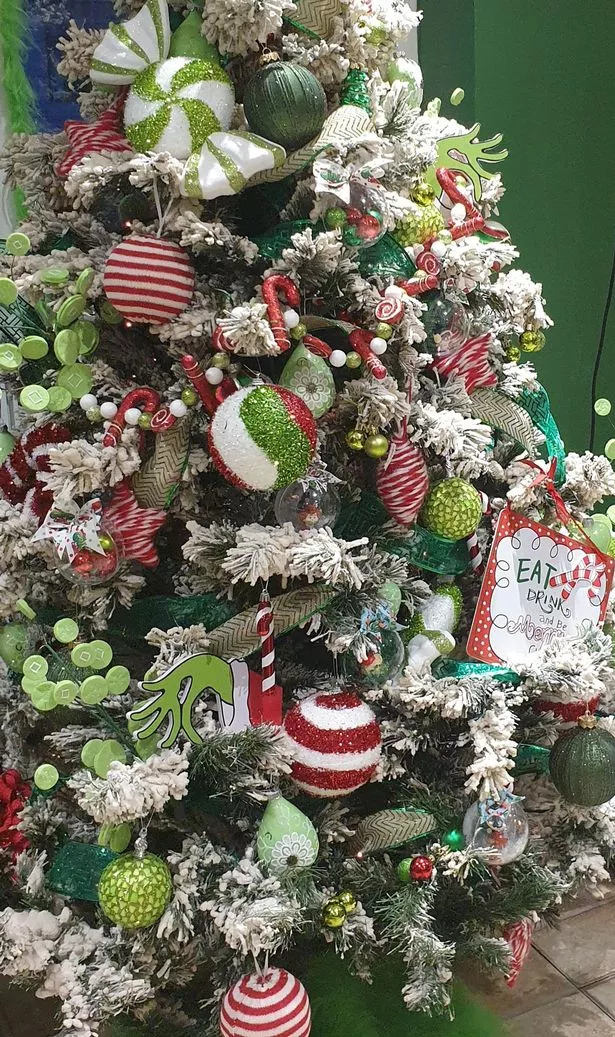 grinch themed christmas tree