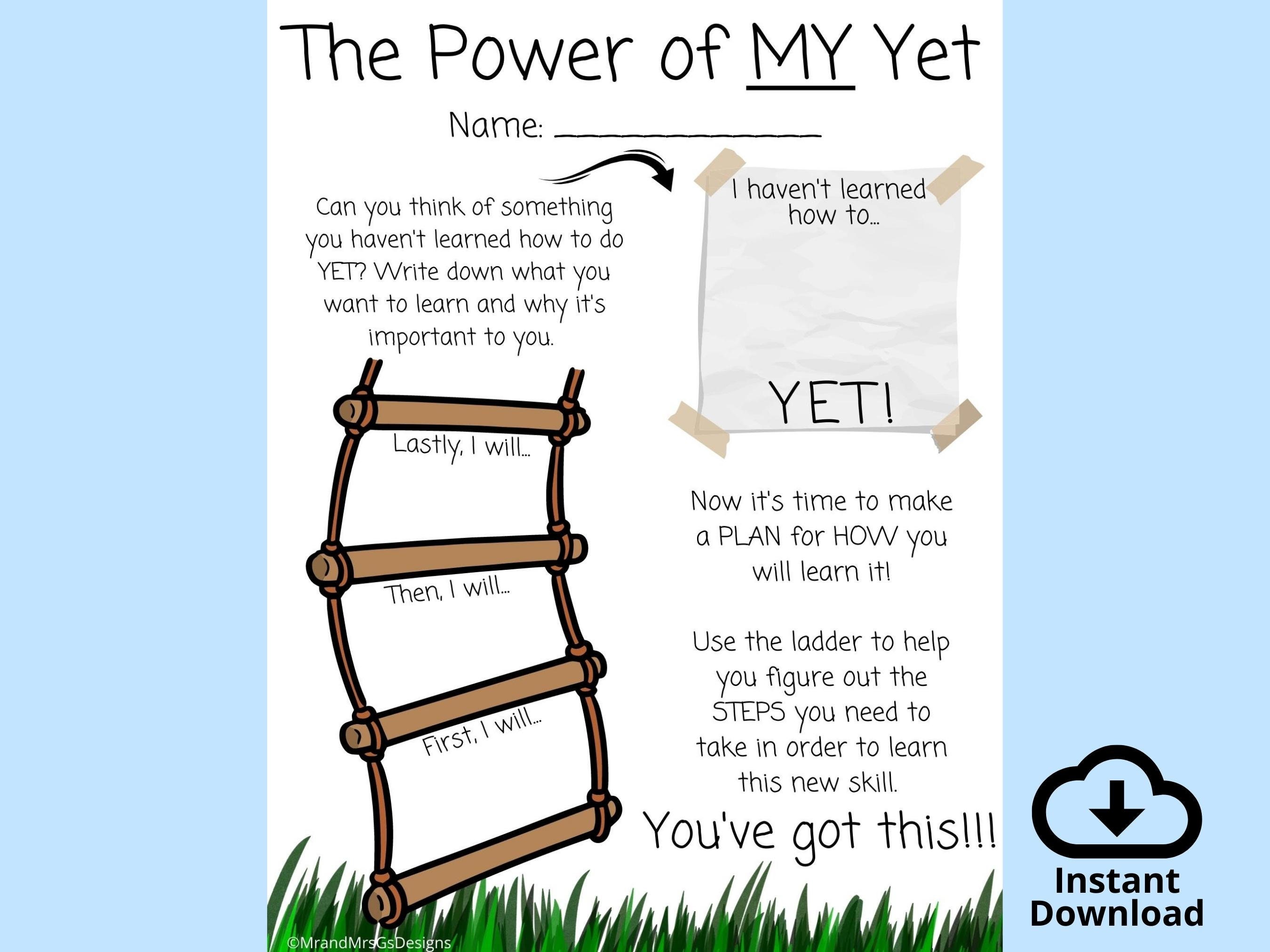 the power of yet worksheet pdf