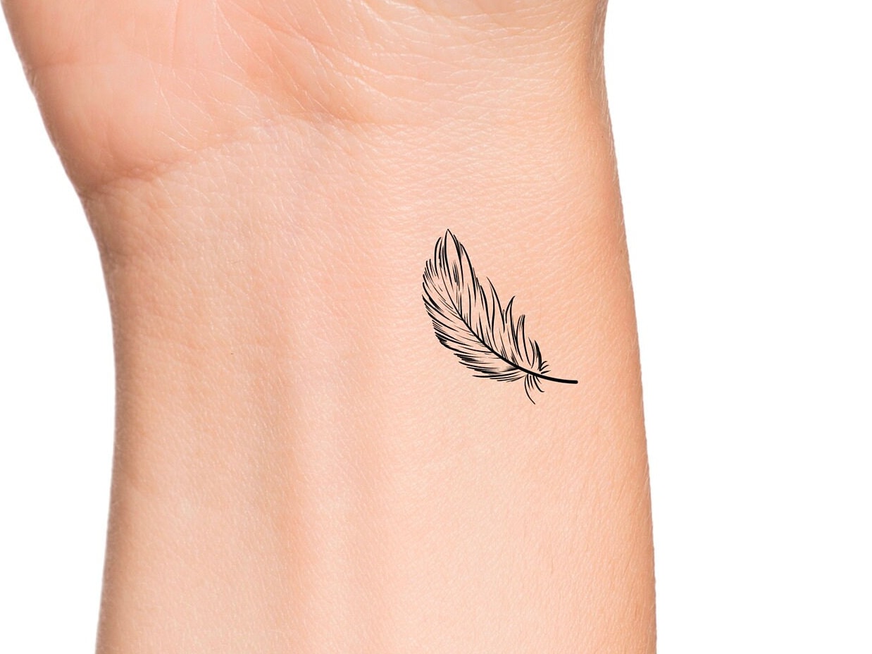 small feather tattoo