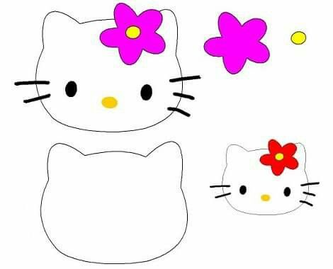 molde de cara de hello kitty