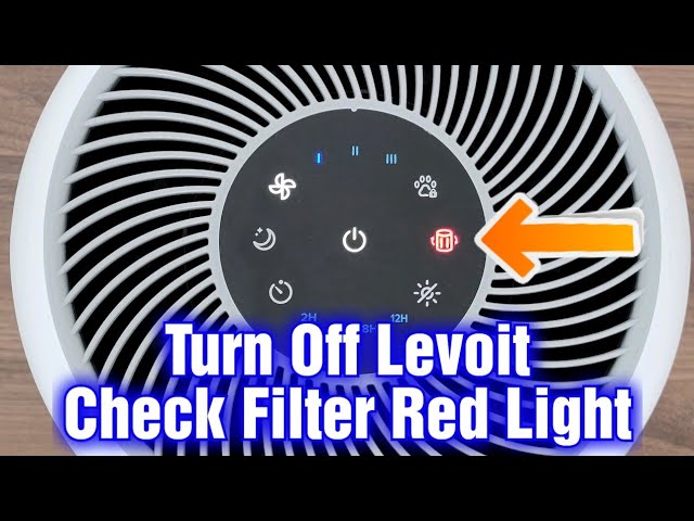 levoit air filter red light reset