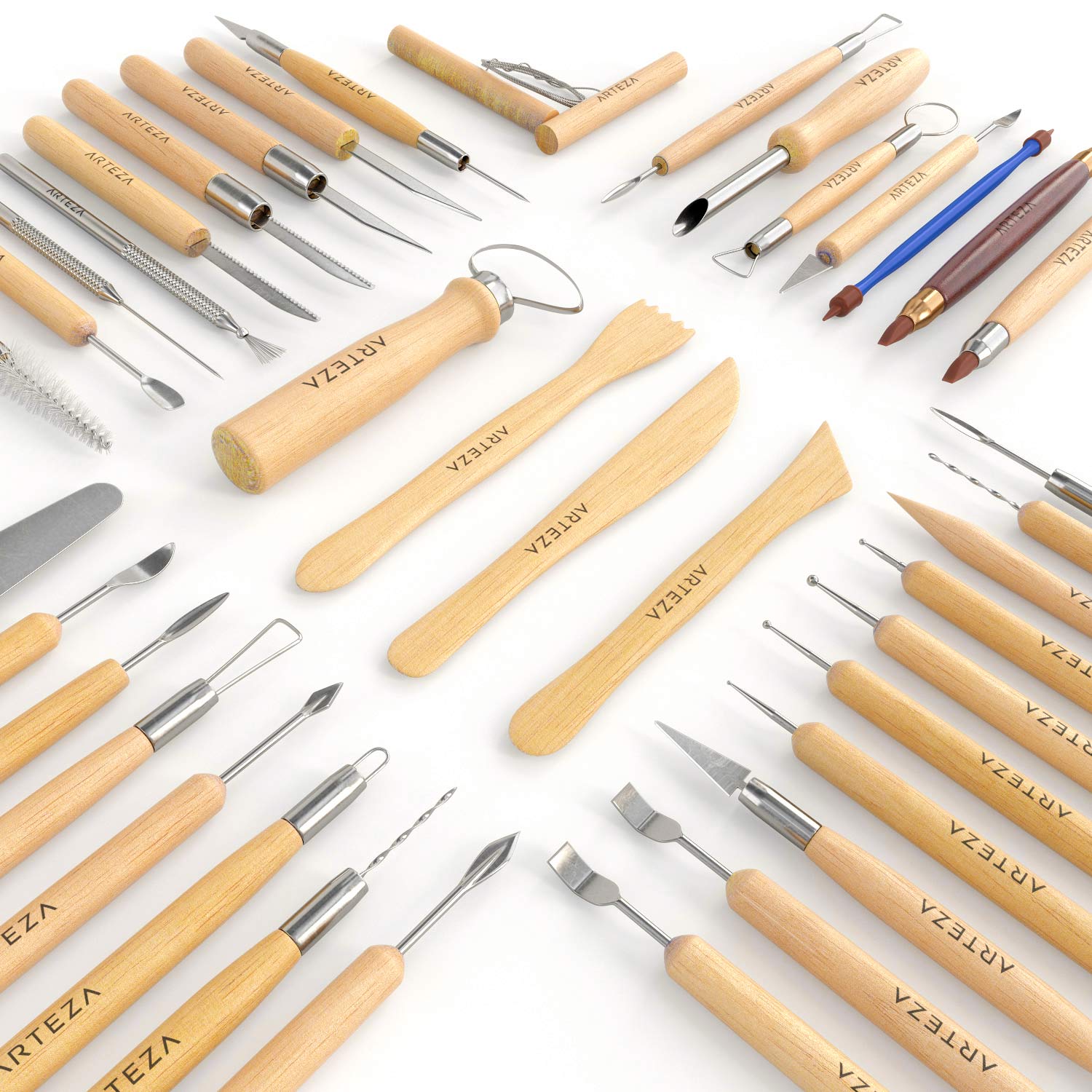 clay and sculpting tools
