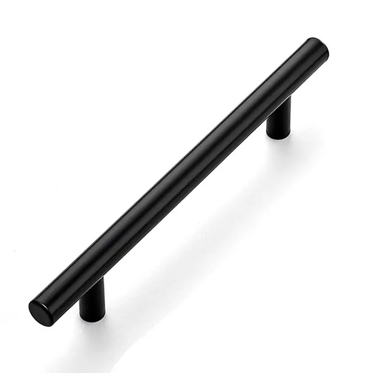 brushed black cabinet pulls