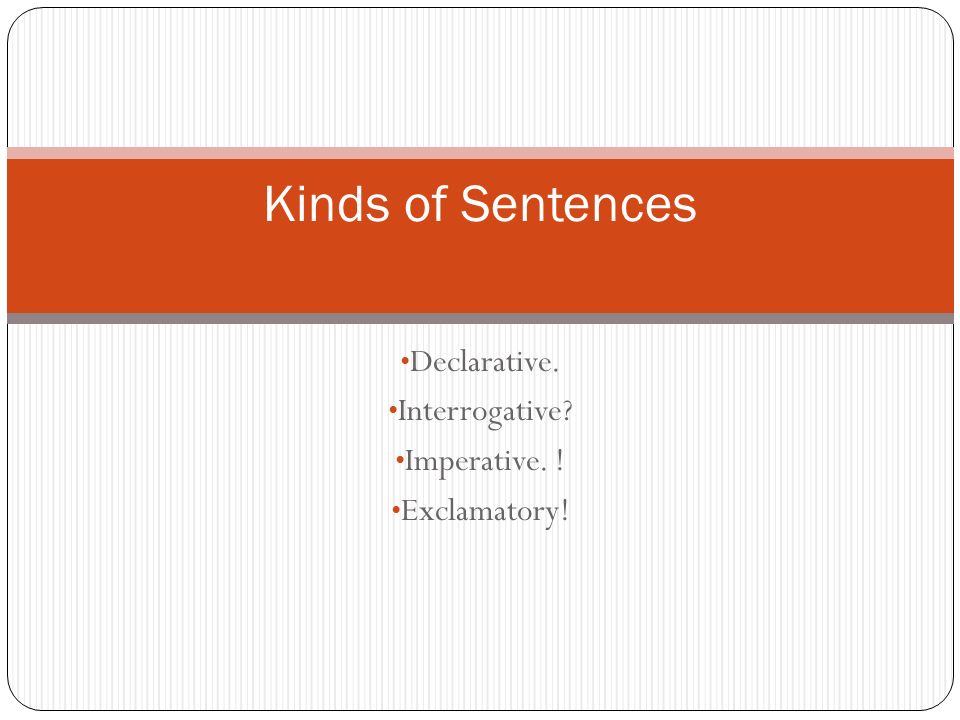 declarative interrogative imperative exclamatory powerpoint