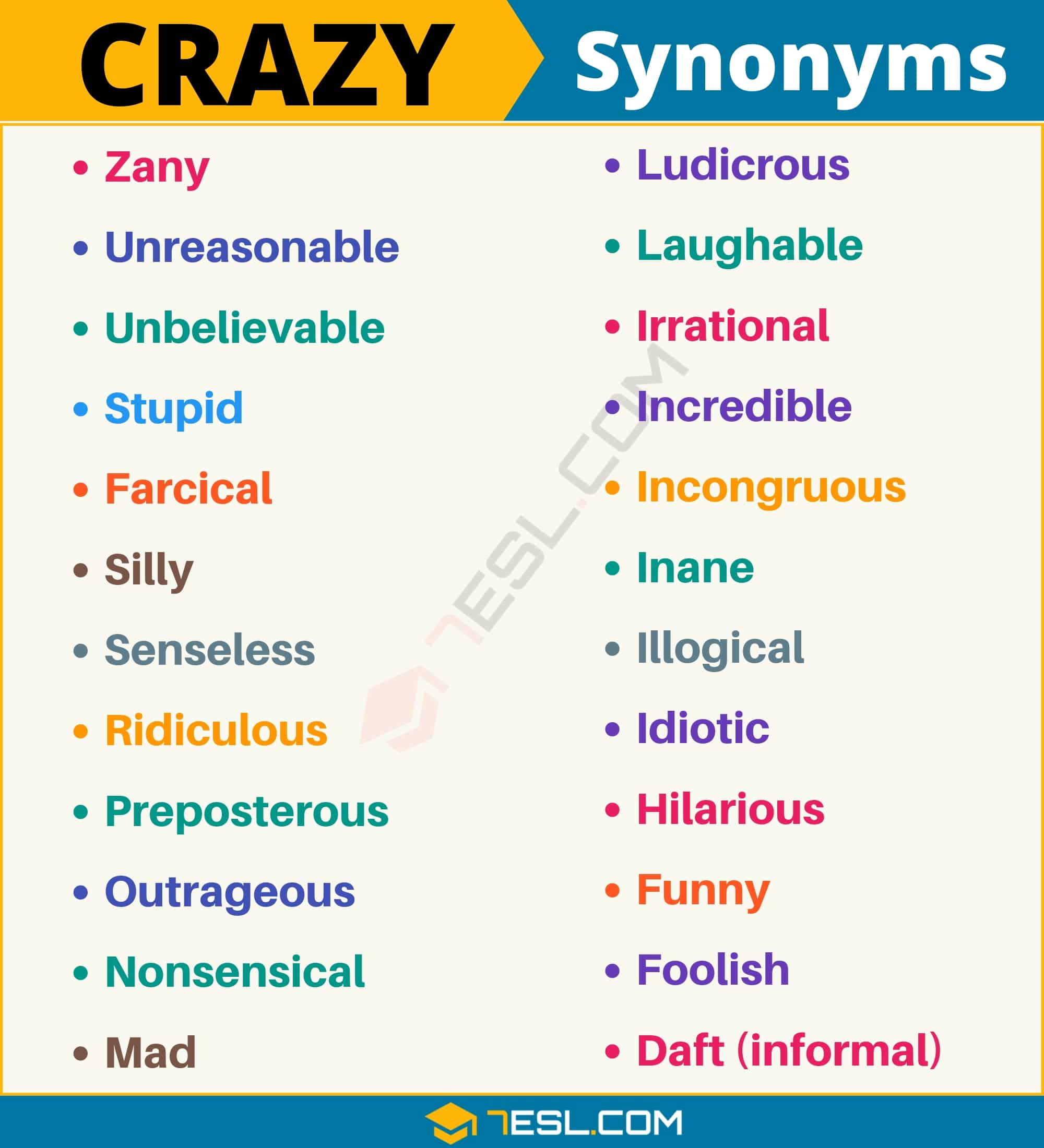 crazy thesaurus
