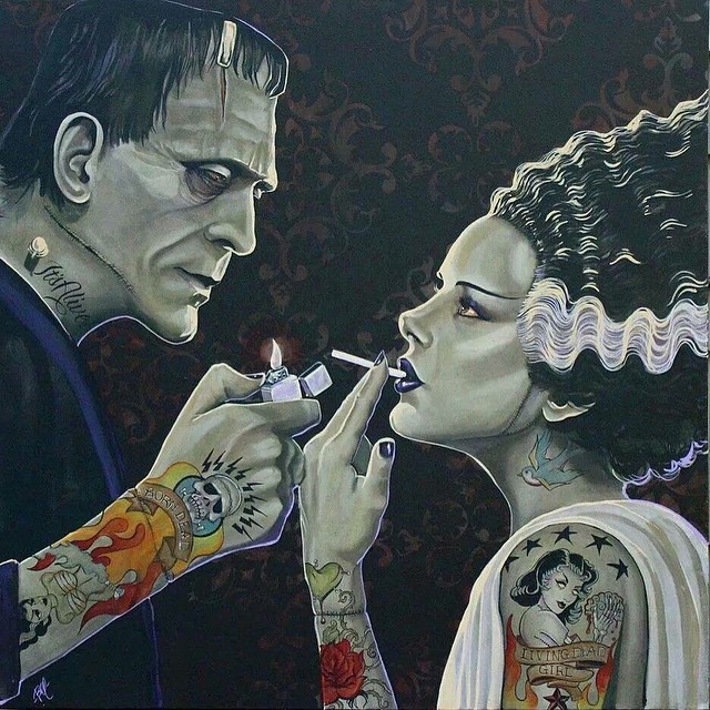 tattooed frankenstein