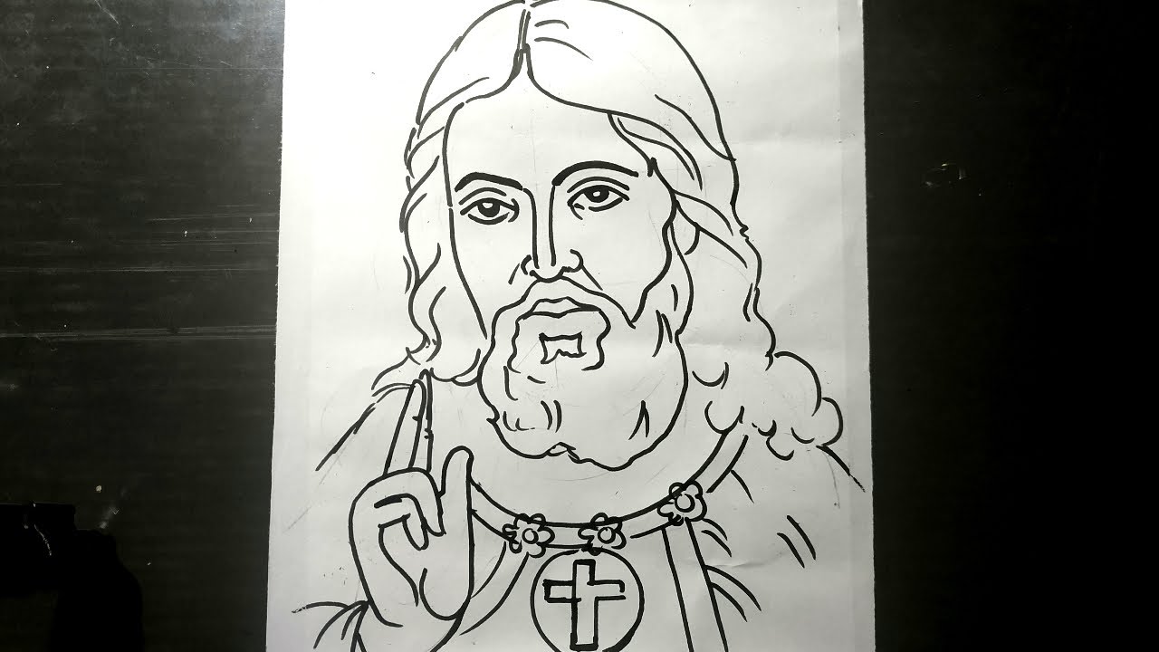 jesus christ drawing