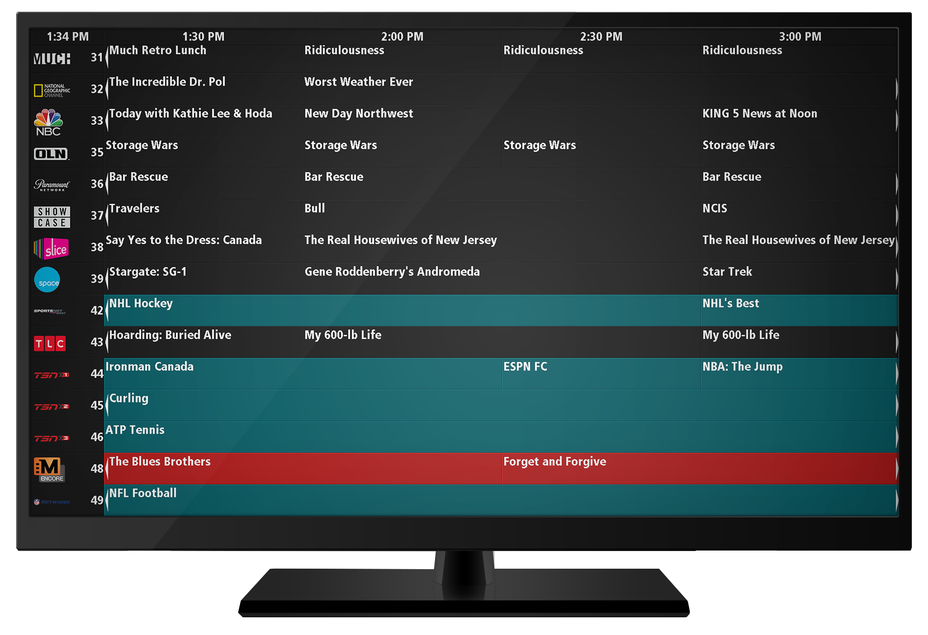 tv listings channel