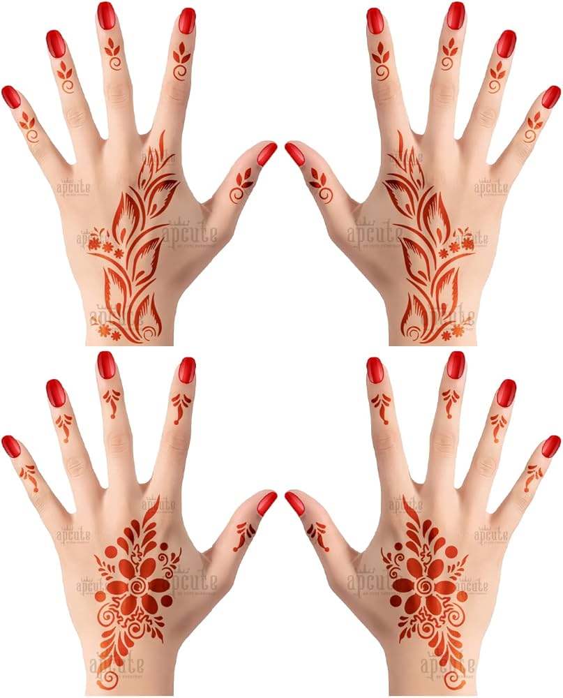 mehndi stickers for hands