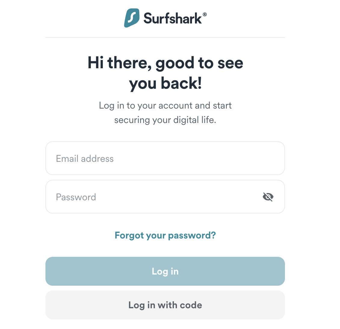 surfshark login