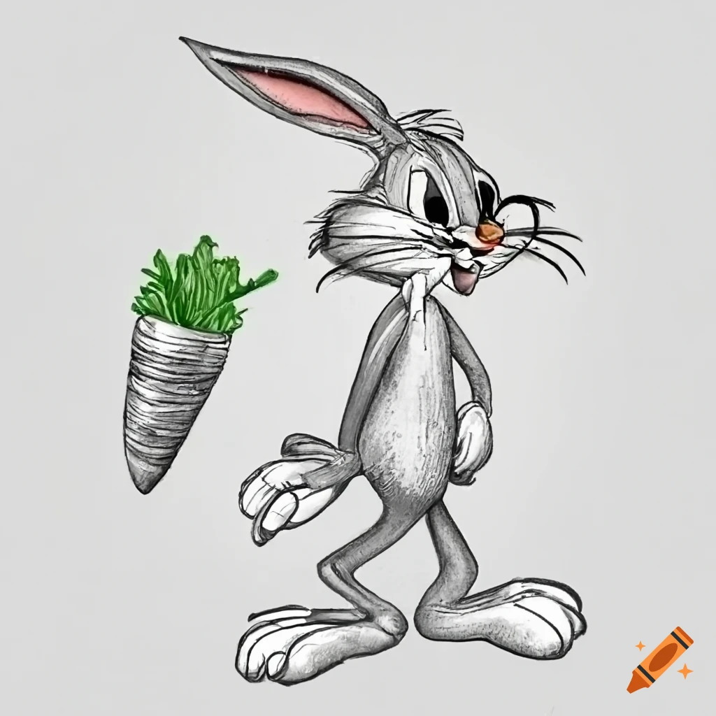 bugs bunny smoking a carrot