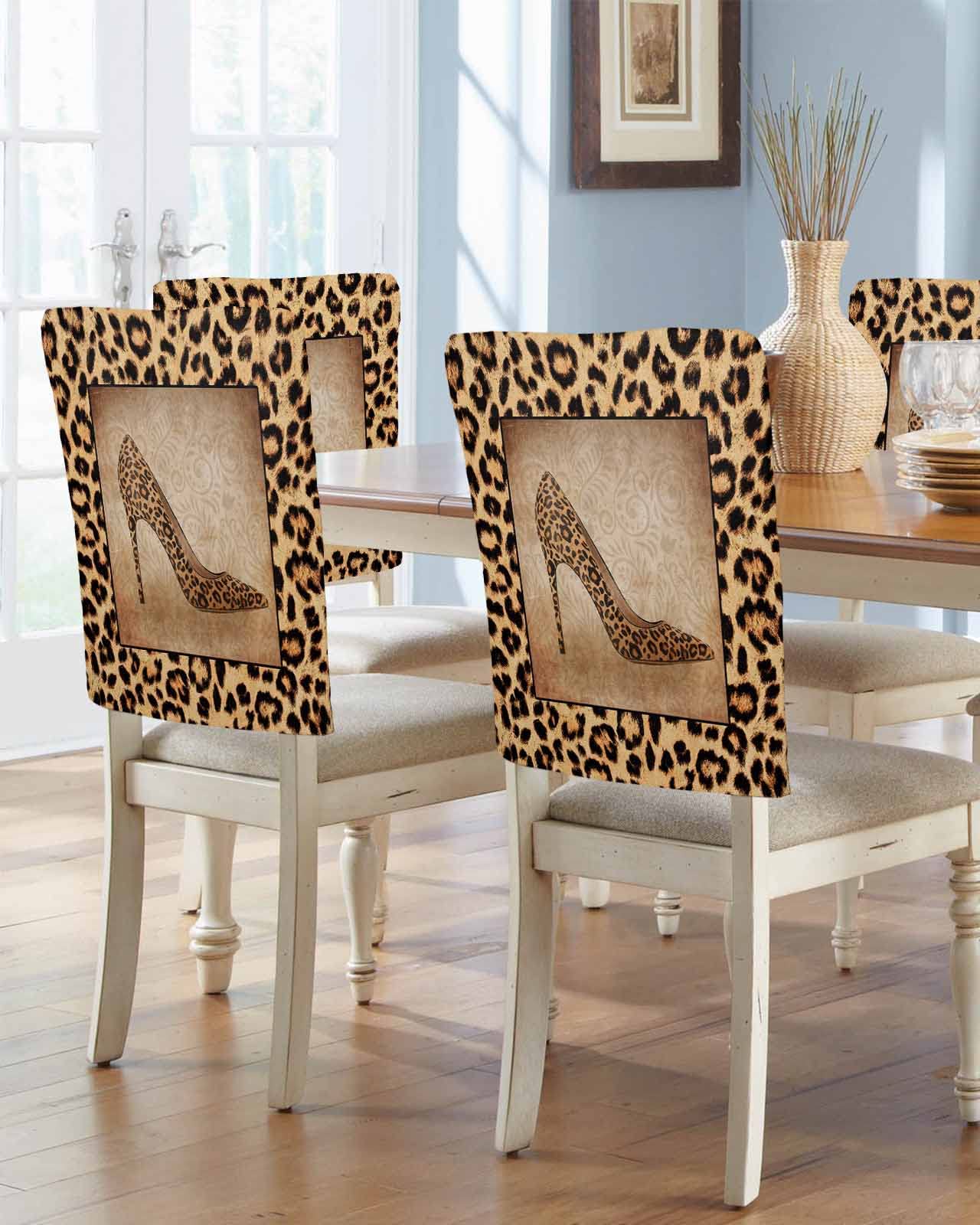 leopard print chair covers