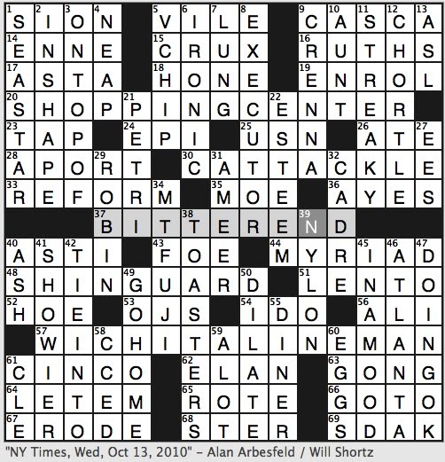 on the bounding main crossword