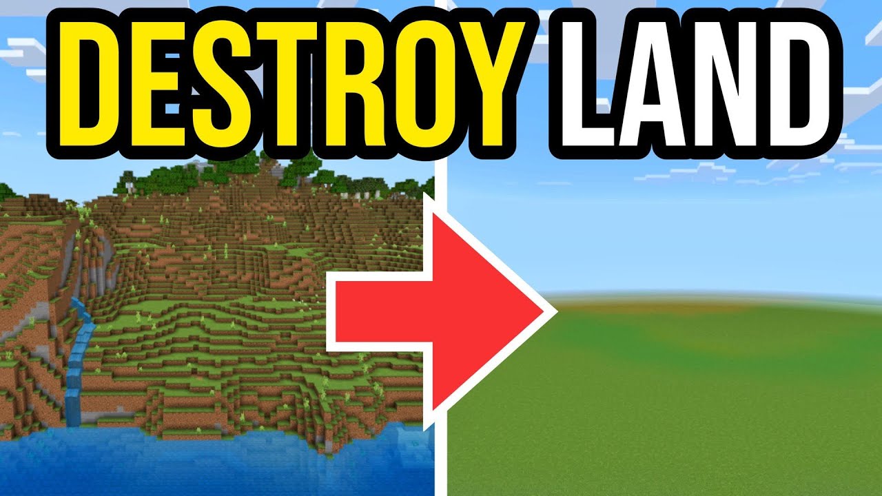 how to delete land in minecraft